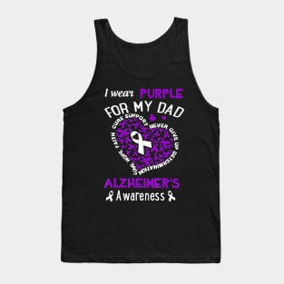 I WEAR PURPLE FOR MY DAD ALZHEIMER AWARENESS RIBBON Gift Tank Top